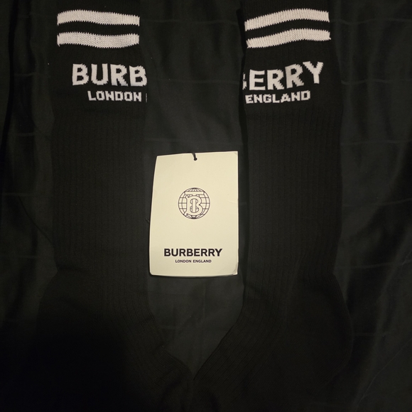 NWT- Burberry Black Casual Socks - Picture 9 of 11